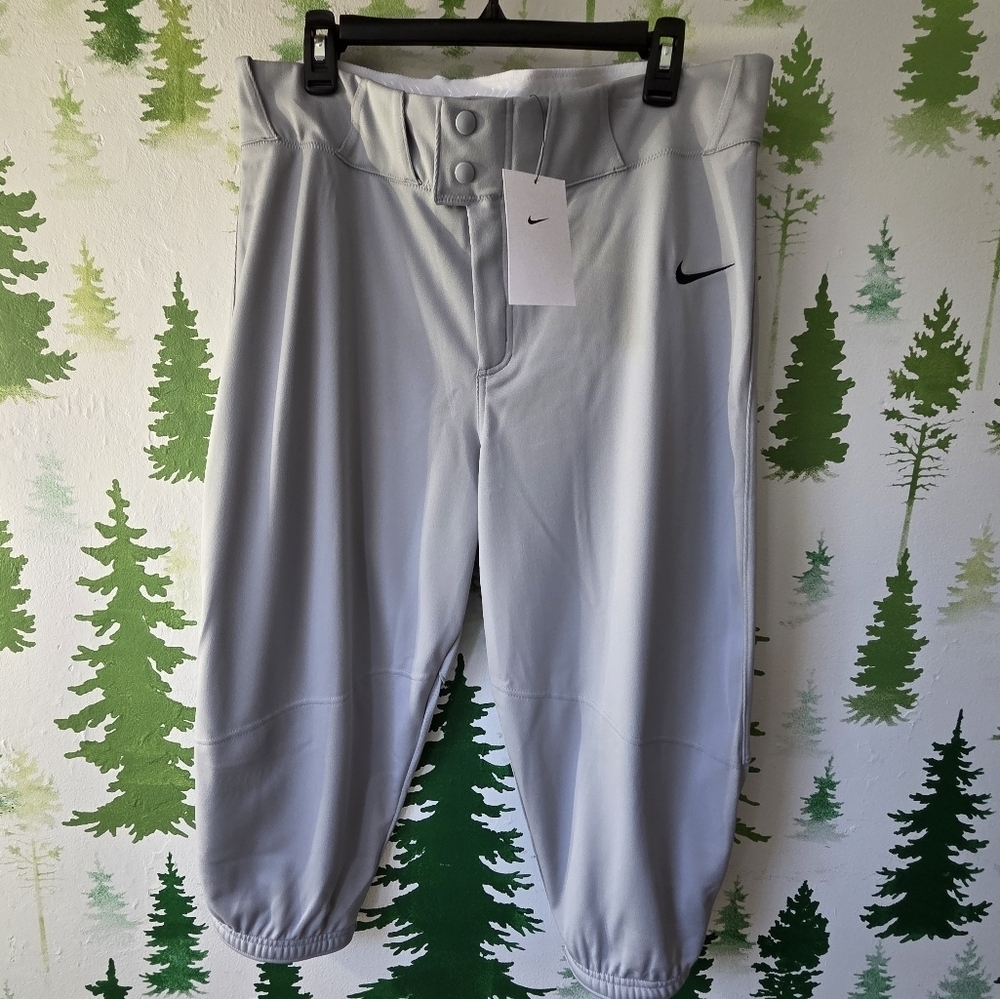Nike Gray Nike Vapor Select High Baseball Pants.